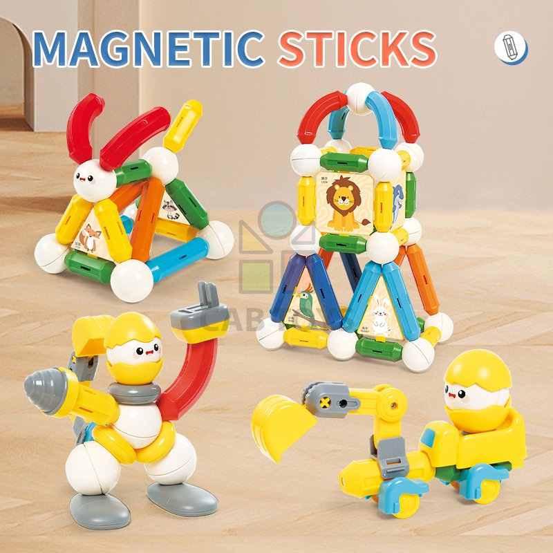 Magnetická stavebnice 72ks - Rainbow Magnetic Sticks