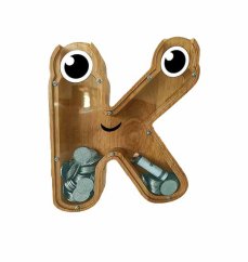 Pokladnička drevená - Písmenko K