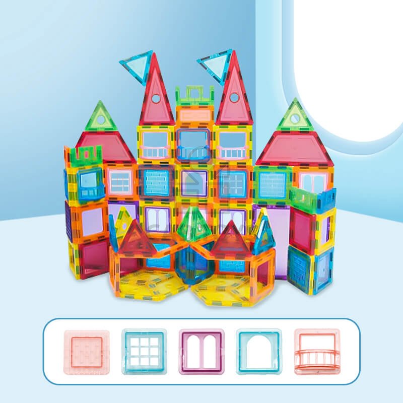 Magnetická stavebnice 48ks sada - Magnetic Tiles