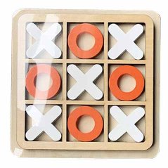 Piškotky nebo XO dřevěná desková hra bílo červené provedení