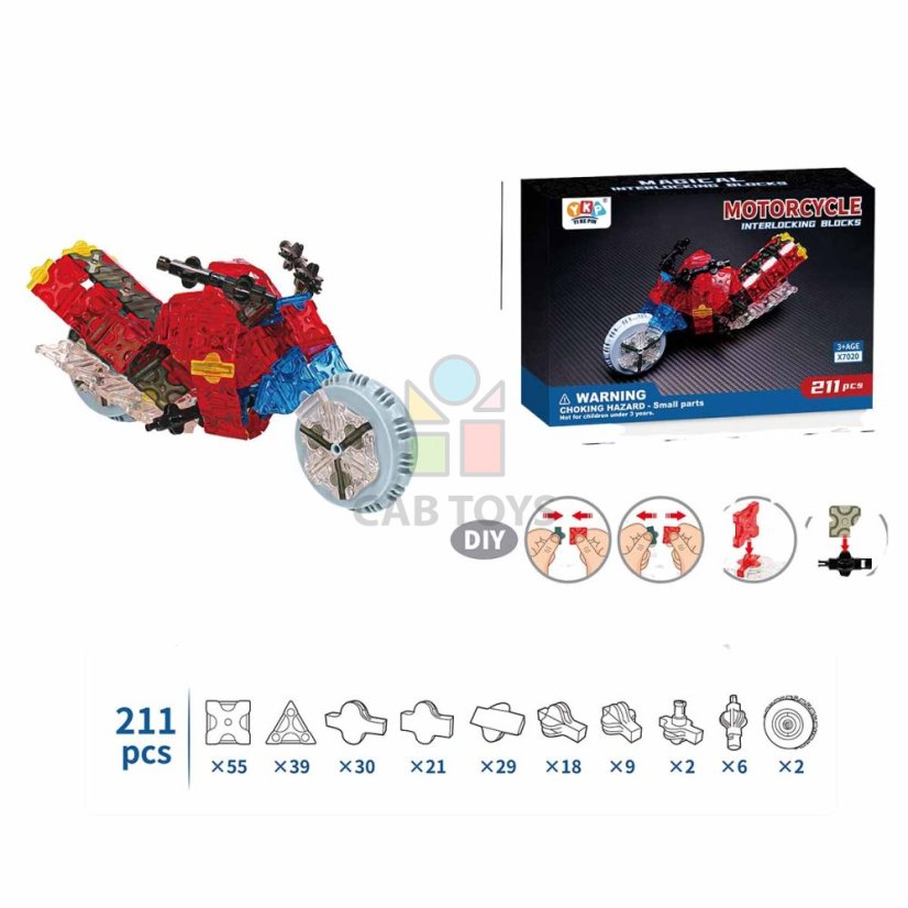 Stavebnice model motorka 211 dílů