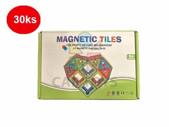 Magnetická stavebnica 30ks - Magnetic Tiles