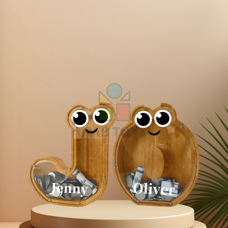 Pokladnička drevená - Písmenko V