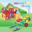 Magnetická stavebnice 130ks sada - Magnetic Tiles
