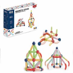 Magnetická stavebnice 66ks - Solid Color Magnetic Sticks