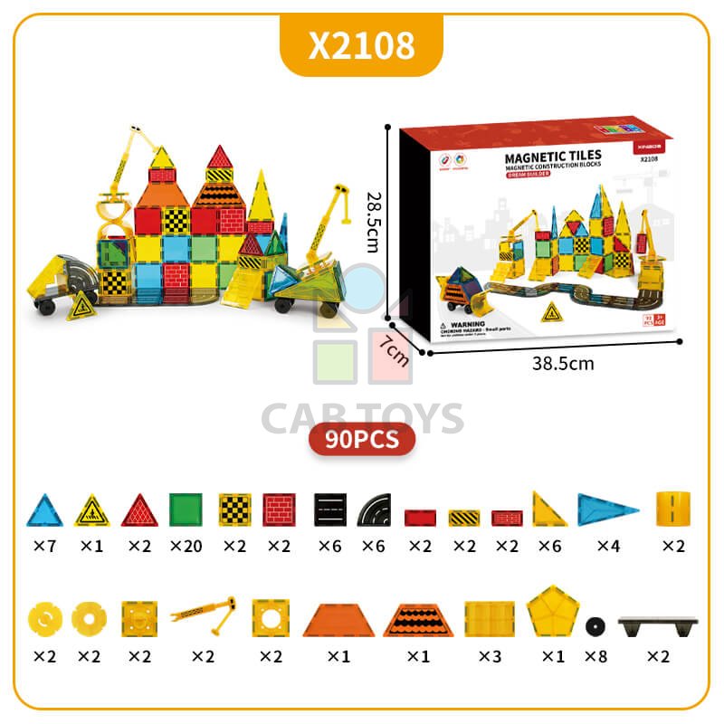 Magnetická stavebnice Dream Builder 90ks sada - Magnetic Tiles