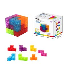 Magnetická stavebnica Magic Magnetic Cube - Priesvitná