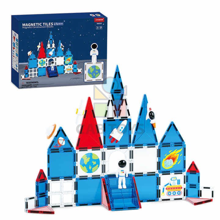 Magnetická stavebnica Space 39ks - Magnetic Tiles