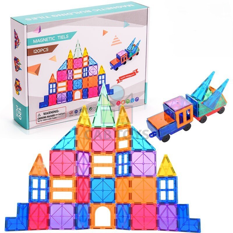 Magnetická stavebnice pro děti sada 120ks – Magnetic Tiles II
