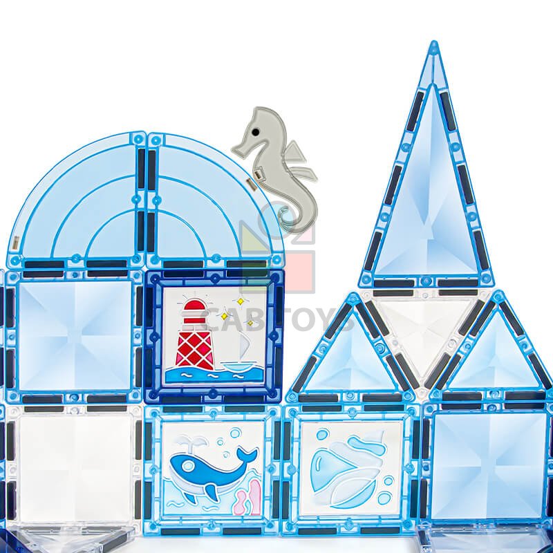 Magnetická stavebnica Window Art Ocean 40ks - Magnetic Tiles