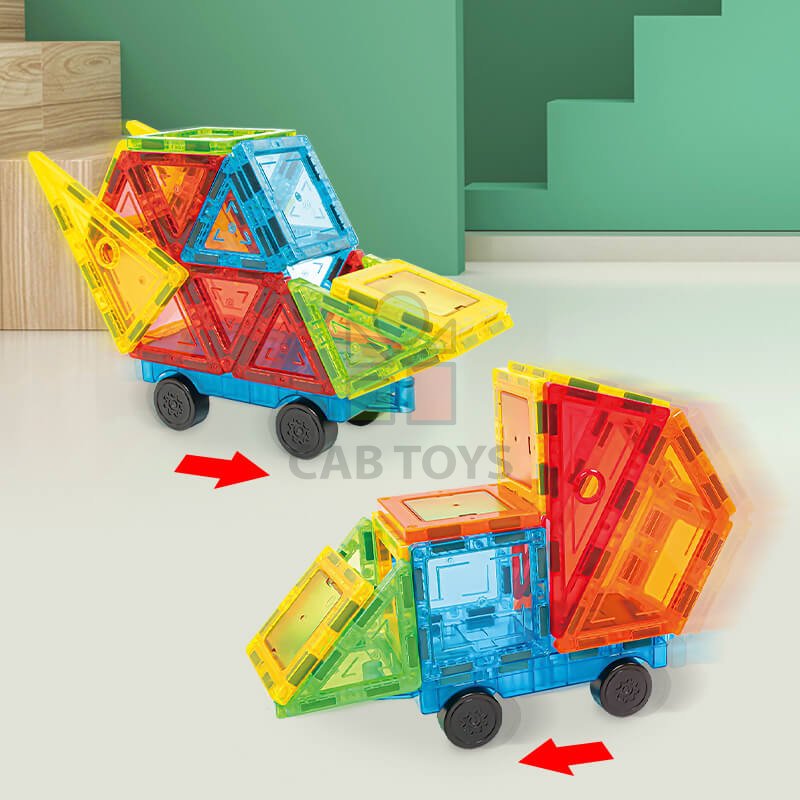 Magnetická stavebnice 130ks sada - Magnetic Tiles