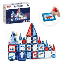Magnetická stavebnice Window Art Space 58ks - Magnetic Tiles