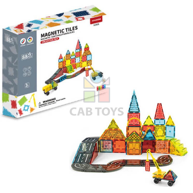 Magnetická stavebnice Dream Builder 88ks sada - Magnetic Tiles