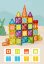 Magnetická stavebnice Diamond 45ks sada - Magnetic Tiles